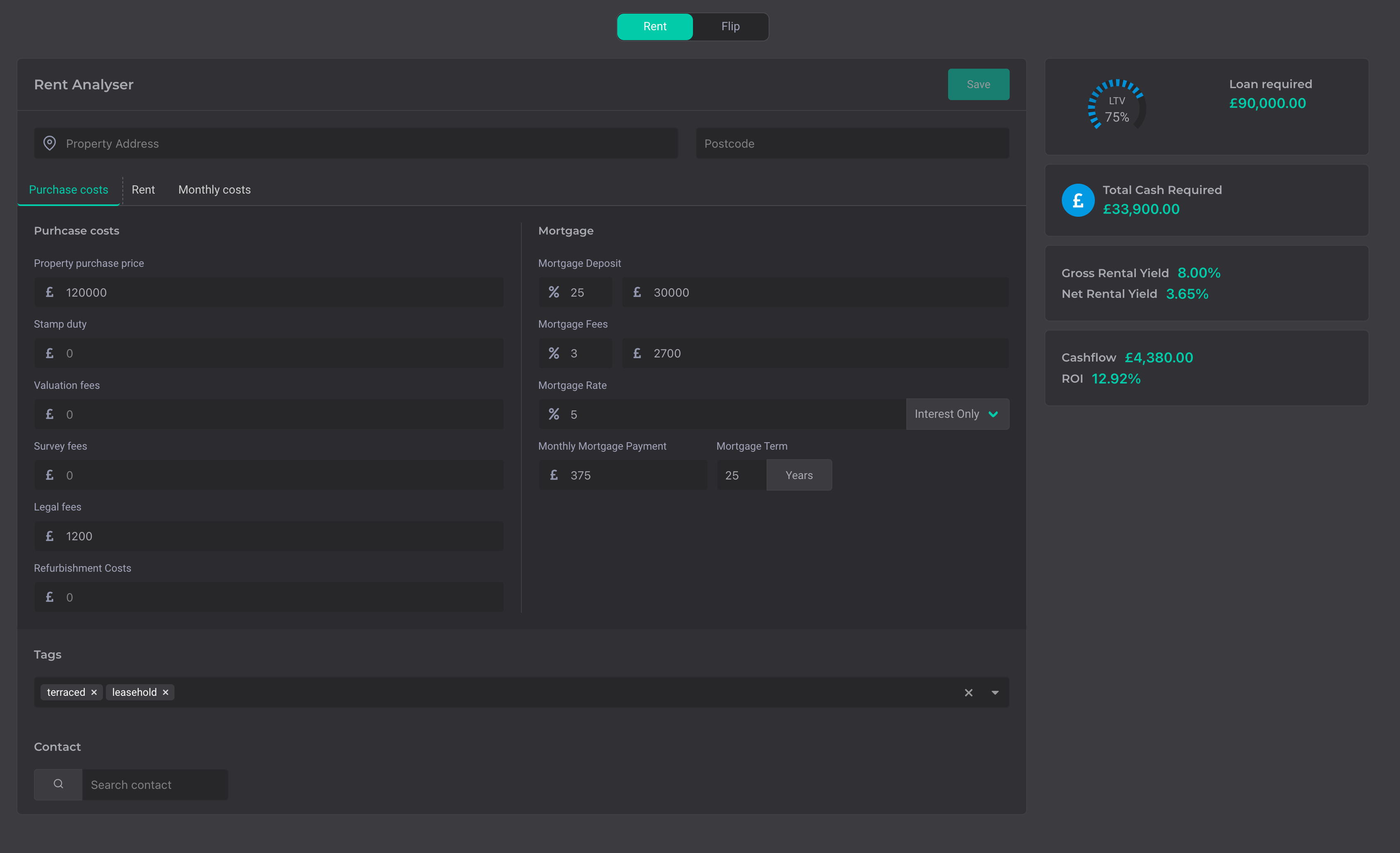 Deal Analyser Feature